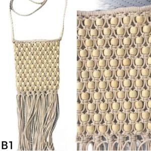 Purse Beaded Macrame Fringe